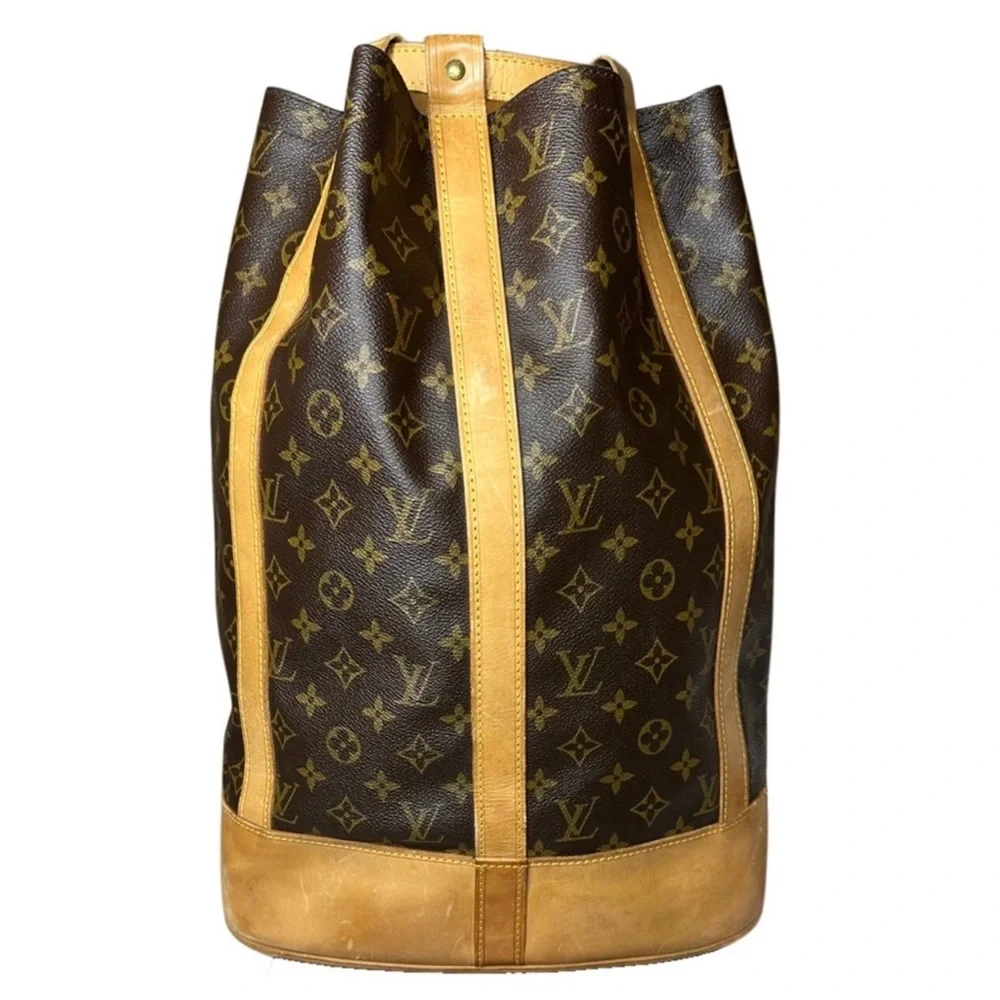 LOUIS VUITTON LV Monogram Randonnee GM Backpack Duffle Shoulder Bag RARE HTF